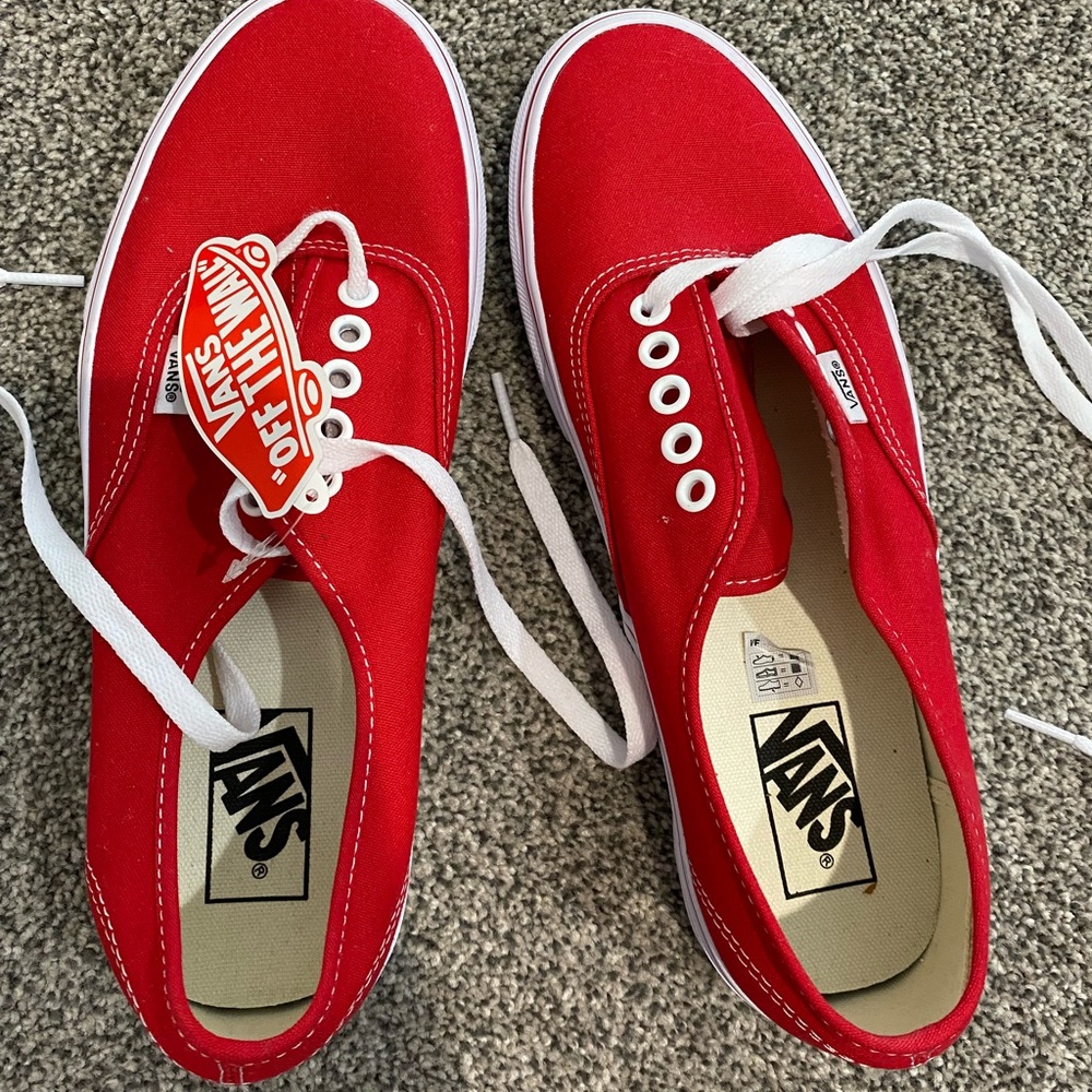 Red “Authentic” vans